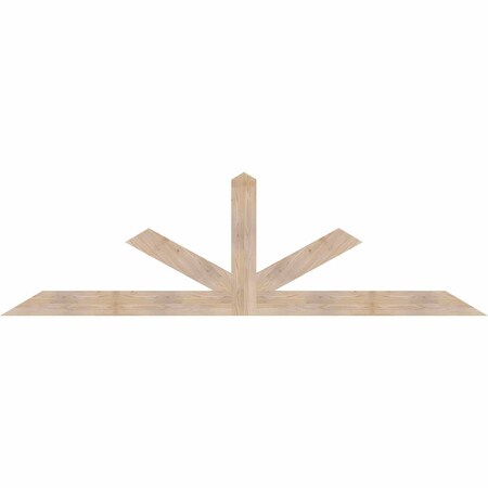 Ekena Millwork Saratoga Smooth Timber Gable Bracket, Douglas Fir, 108"W x 31 1/2"H x 1 1/2"D x 5 1/2"F, 7/12 Pitch GBW108X31X0206SAR00SDF